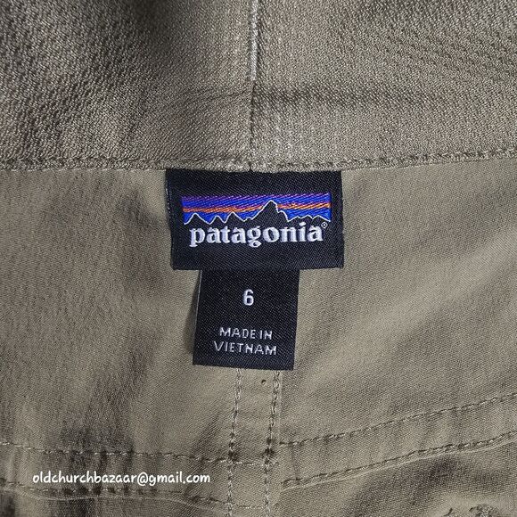Patagonia Womens Zipper Cargo Pockets Brown tan  Pinyon Pines Pants Sz 6 NW-OT - Picture 5 of 16